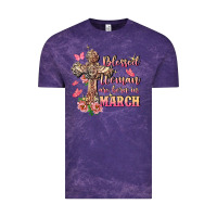 Cloud Purple Blessed women are born in March Vintage Tee - FaDigitalArtStudio