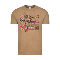 Vintage Coffee Blessed women are born in March Vintage Tee - FaDigitalArtStudio
