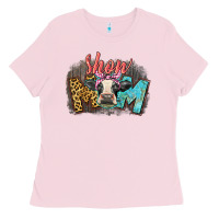 Bubblegum Pink Show mom cow Ladies Tee - CowGirlArtShop