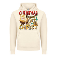 Vintage Artic christmas begins with christ Vintage Hoodie - FaDigitalArtStudio