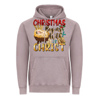 Vintage Zinc christmas begins with christ Vintage Hoodie - FaDigitalArtStudio