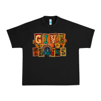 Black Give Thanks Thanksgiving Urban Heavy Tee - FaDigitalArtStudio