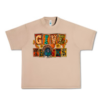 Burro Give Thanks Thanksgiving Urban Heavy Tee - FaDigitalArtStudio