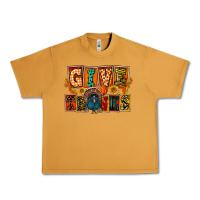 Peanut Butter Give Thanks Thanksgiving Urban Heavy Tee - FaDigitalArtStudio
