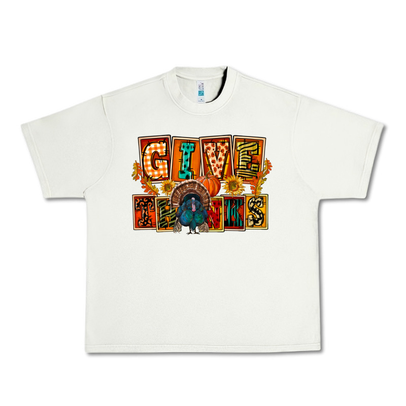 Give Thanks Thanksgiving Urban Heavy Tee by FaDigitalArtStudio | Teevron