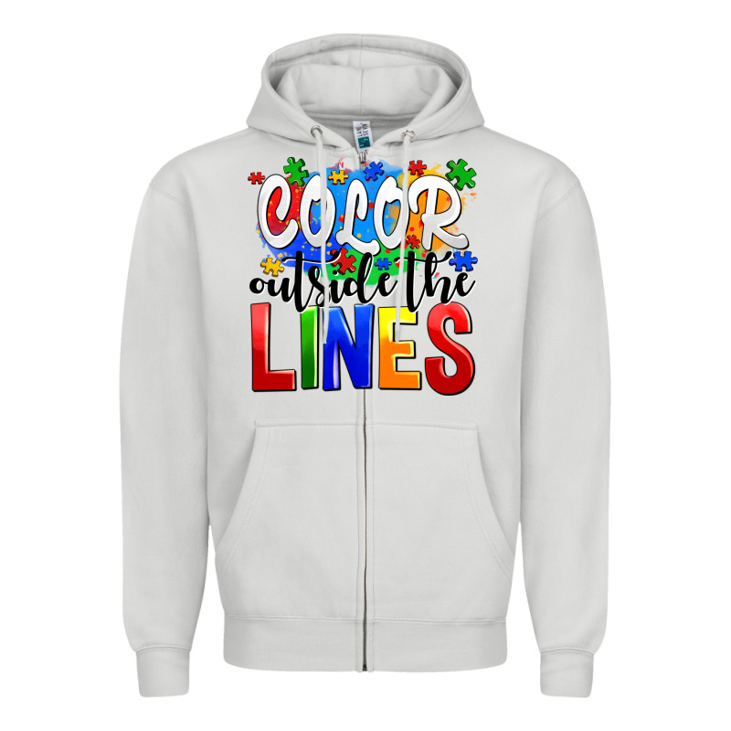 Color Outside The Lines Zipper Hoodie by AdoDesignShop | Teevron