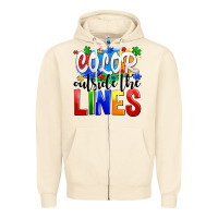 Sandshell color outside the lines Zipper Hoodie - AdoDesignShop