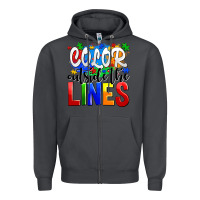 Smoke color outside the lines Zipper Hoodie - AdoDesignShop