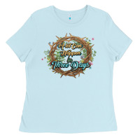 Baby Blue Crown of thorns Easter Day Ladies Tee - HowdyJamesFarm