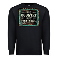 Black a little country a little rock n roll Premium Sweatshirt - AdoDesignShop