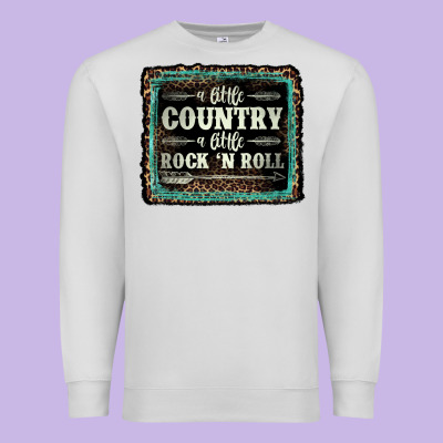 A Little Country A Little Rock N Roll Premium Sweatshirt Designed By Adodesignshop