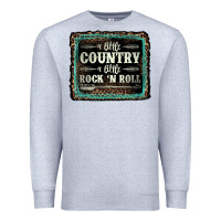 Heather Grey a little country a little rock n roll Premium Sweatshirt - AdoDesignShop