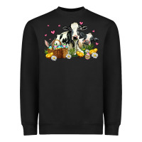 Black easter cows with chicks Heavyweight Sweatshirt - AdoDesignShop