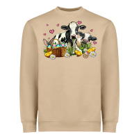 Easter Cows With Chicks Heavyweight Sweatshirt | Teevron