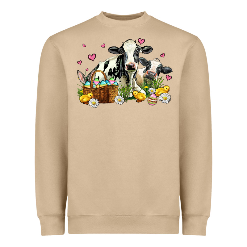 Easter Cows With Chicks Heavyweight Sweatshirt by AdoDesignShop | Teevron