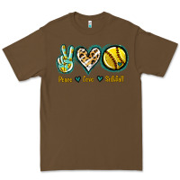 Cacao Peace Love Softball Premium Tee - Jasminsmagicworld