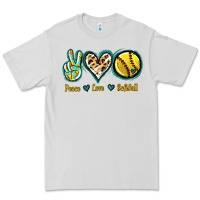 Dove Grey Peace Love Softball Premium Tee - Jasminsmagicworld