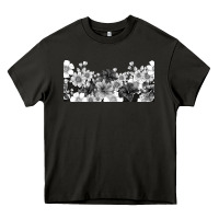 Asphalt black and white floral Heavy Core Tee - TumblerDesignByShophia