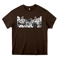 Black And White Floral Heavy Core Tee | Teevron