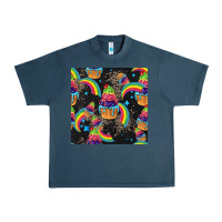 Midnight Navy pride cupcake seamless pattern Urban Heavy Tee - FaDigitalArtStudio