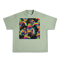 Oil Green pride cupcake seamless pattern Urban Heavy Tee - FaDigitalArtStudio