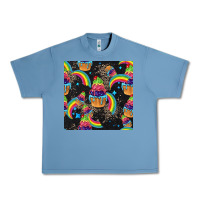 Pebble Blue pride cupcake seamless pattern Urban Heavy Tee - FaDigitalArtStudio