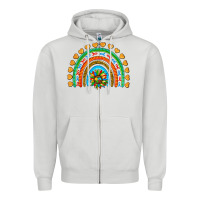 Dove Grey autism heart ribbon rainbow Zipper Hoodie - AdoDesignShop