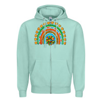 Seafoam autism heart ribbon rainbow Zipper Hoodie - AdoDesignShop