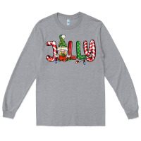 Heather Grey jolly gnome Long Sleeve Tee - BundleAndBundleShop