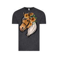 Vintage Black floral horse Vintage Tee - Jasminsmagicworld