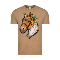Vintage Coffee floral horse Vintage Tee - Jasminsmagicworld