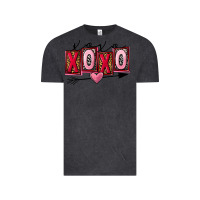 Vintage Black Xoxo love Valentine's Day Vintage Tee - FaDigitalArtStudio