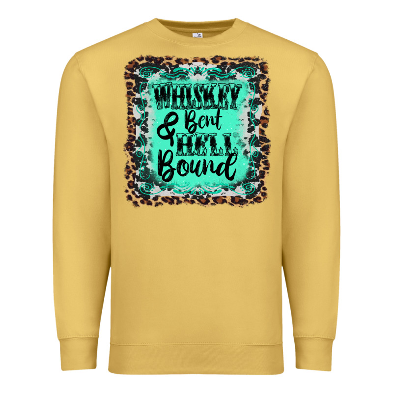Whiskey Bent Hell Bound Premium Sweatshirt by AdoDesignShop | Teevron