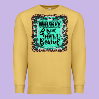 Whiskey Bent Hell Bound Premium Sweatshirt Designed By Adodesignshop