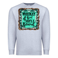 Heather Grey whiskey bent hell bound Premium Sweatshirt - AdoDesignShop