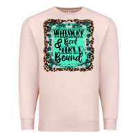 Pale Pink whiskey bent hell bound Premium Sweatshirt - AdoDesignShop