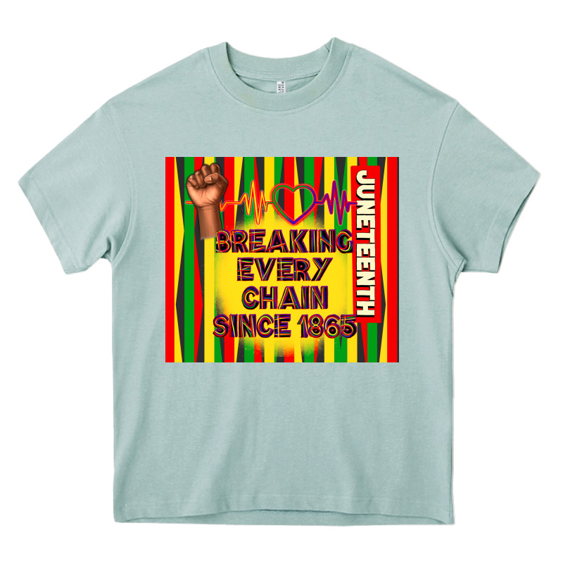 Juneteenth Breaking Every Chain Since 1865 Heavy Core Tee by TumblerDesignByShophia | Teevron