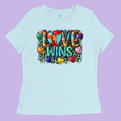 Love Wins Ladies Tee Designed By Cowgirlartshop