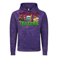 Cloud Purple Santa's Favorite Teacher Vintage Hoodie - FaDigitalArtStudio