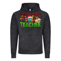 Vintage Black Santa's Favorite Teacher Vintage Hoodie - FaDigitalArtStudio
