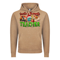 Vintage Coffee Santa's Favorite Teacher Vintage Hoodie - FaDigitalArtStudio