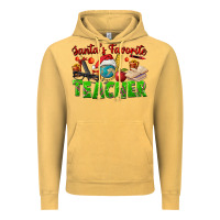 Vintage Mustard Santa's Favorite Teacher Vintage Hoodie - FaDigitalArtStudio