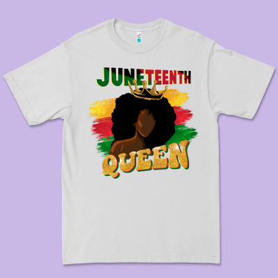 Juneteenth Queen Black Woman Afro Queen Premium Tee Designed By Cowgirlartshop