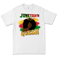 White juneteenth queen black woman afro queen Premium Tee - CowGirlArtShop