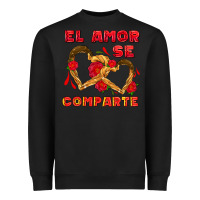 Black el amor se comparte with churros Heavyweight Sweatshirt - AdoDesignShop