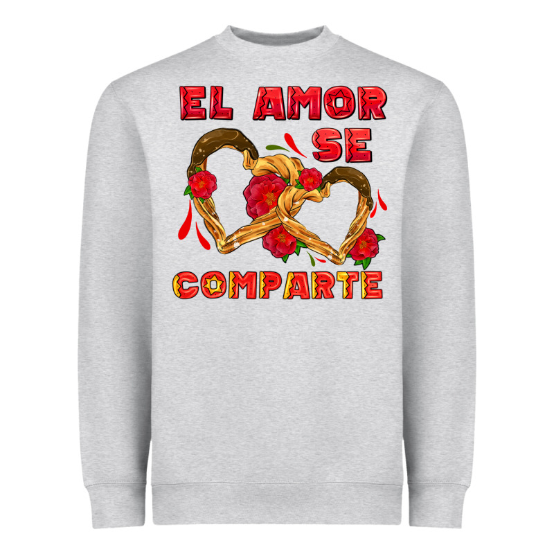 El Amor Se Comparte With Churros Heavyweight Sweatshirt by AdoDesignShop | Teevron