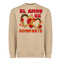 Mushroom el amor se comparte with churros Heavyweight Sweatshirt - AdoDesignShop