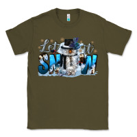 Army Green let it snow Classic Tee - CowGirlArtShop
