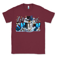 Burgundy let it snow Classic Tee - CowGirlArtShop