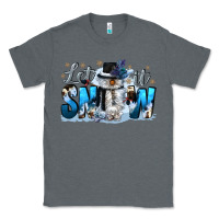 Charcoal Heather let it snow Classic Tee - CowGirlArtShop
